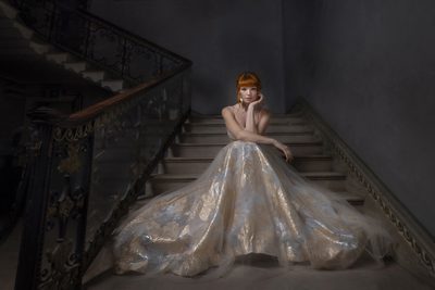 David Wheeler (England) - Seated on the stairs